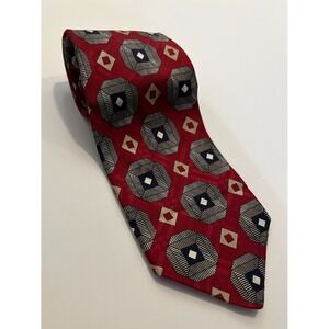 Robert Talbott Neck Tie Best of Class Geometric Mens Silk The Claymore‎ Shop Red